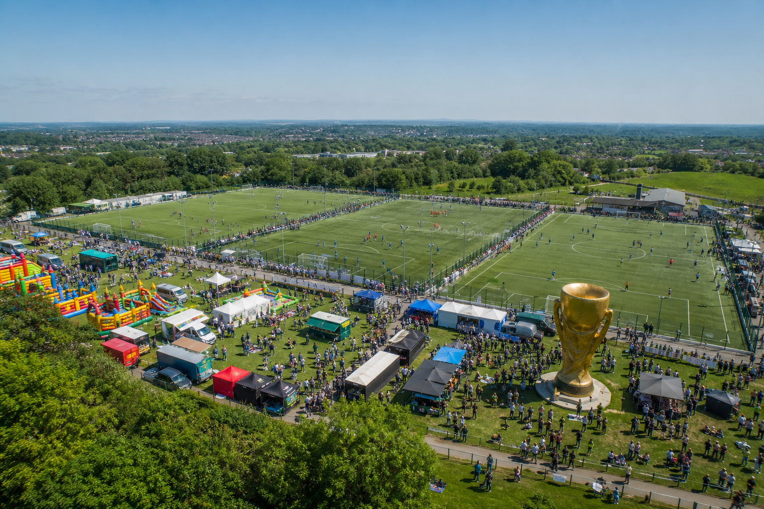 Aerial view of the Nexterra Charity Cup festival